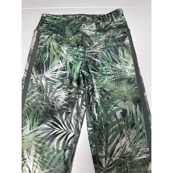 Evolution and Creation Women's M Palms Leaves Print Capri Leggings 21,5 “ Green - Picture 2 of 11